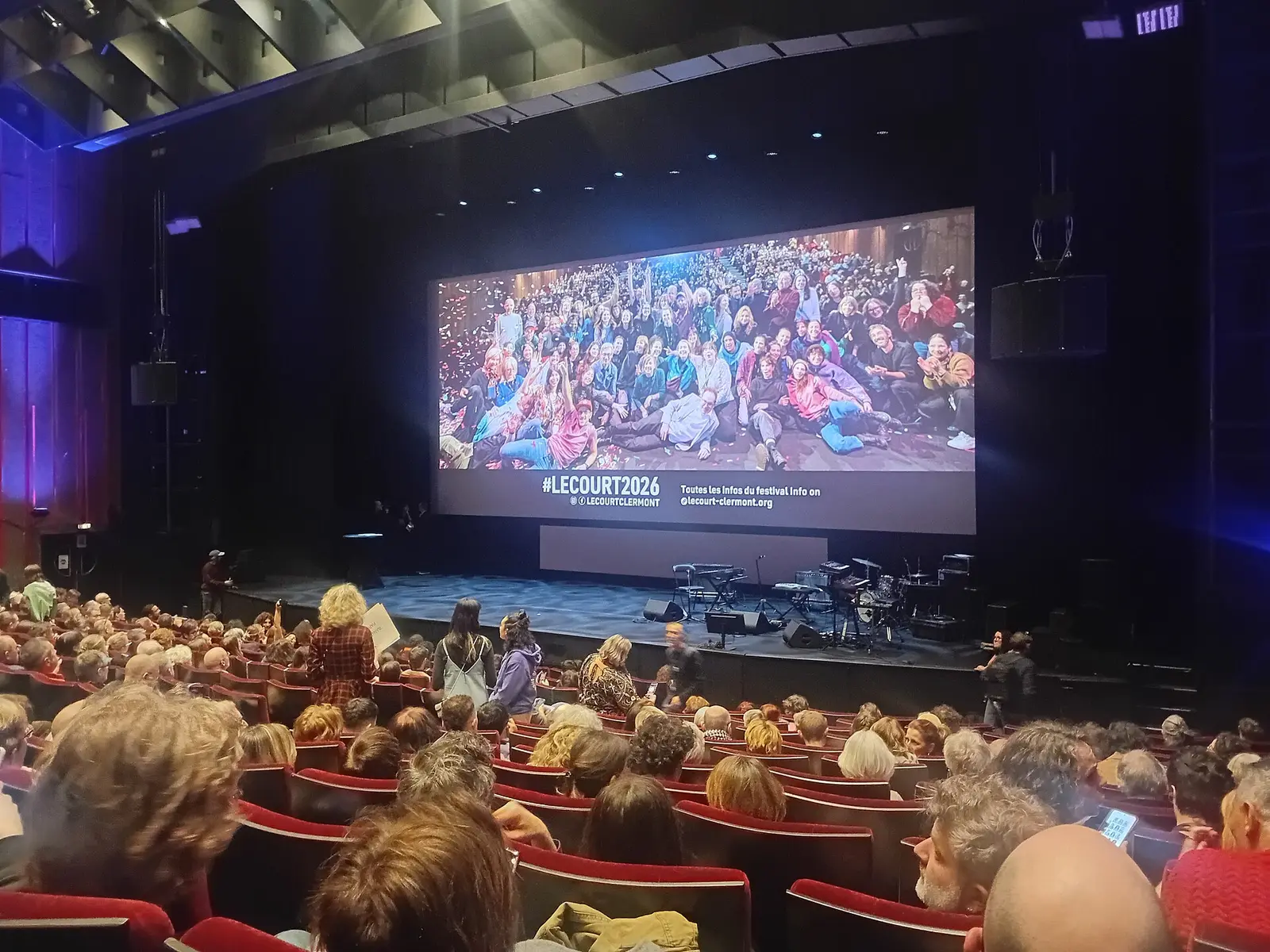 Audience watching the opening session of the Clermont-Ferrand short film festival